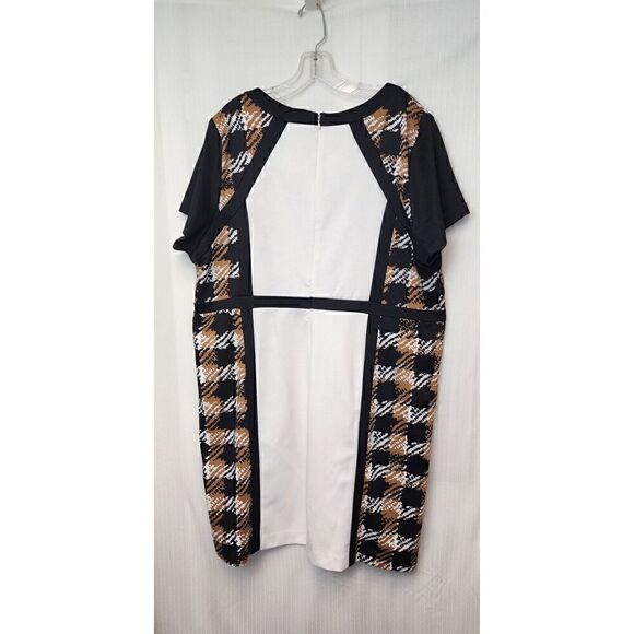 Shelby and Palmer Black Colorblock Sheath Dress Plus Size 20W - Picture 5 of 7